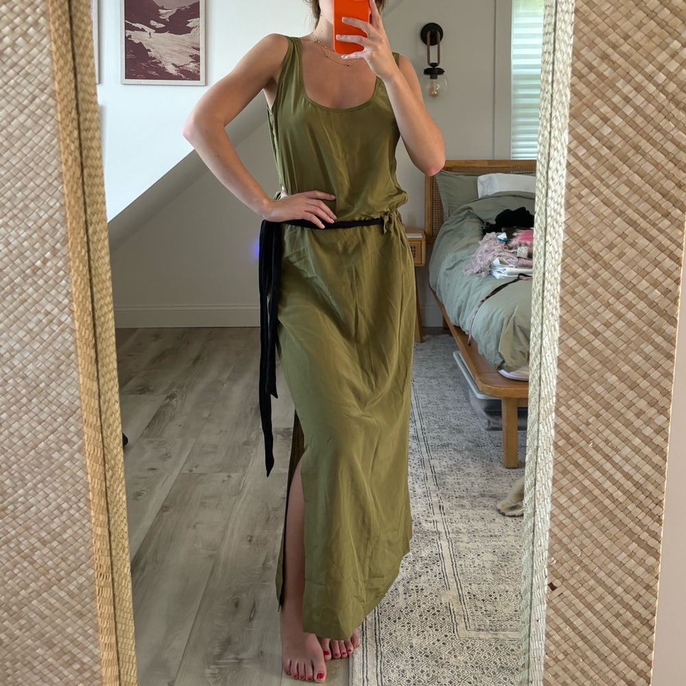 Green dress from Alberta Ferretti